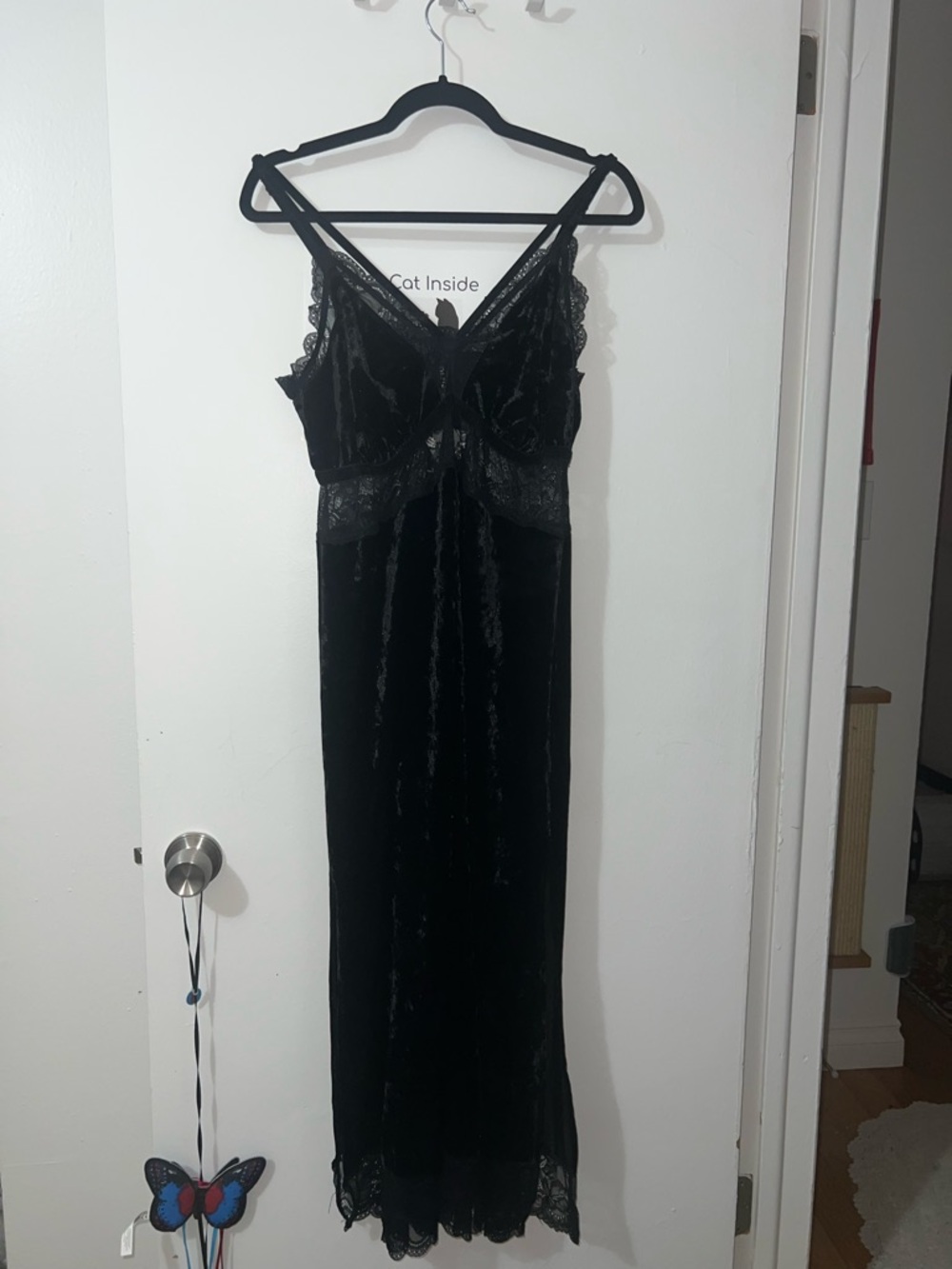Torrid black velvet and lace dress size 2x